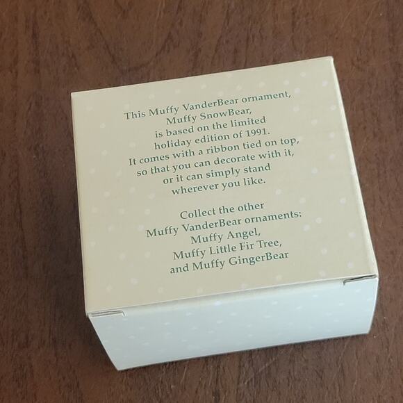 Vintage @1992 Muffy Vanderbear Collection Muffy Snowbear Ornament New - Picture 5 of 10
